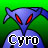A blue Azulian named Cyro.