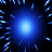 A glowing blue orb among stars.