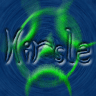 My username Kirsle against a blurry green and blue AiChaos logo.
