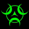 A generic green AiChaos logo on a black background